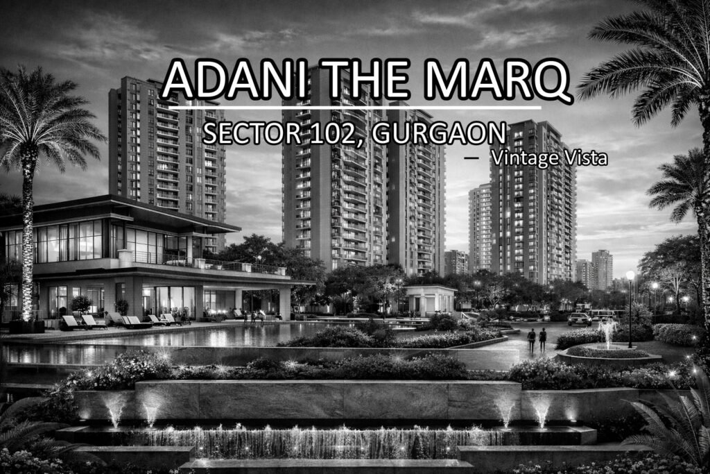 Adani The Marq Sector 102 Gurgaon luxury apartments with modern high-rise towers and landscaped amenities